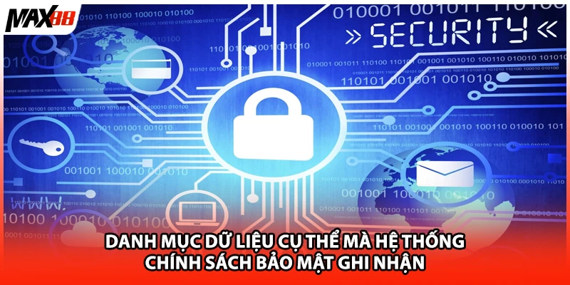 Danh mục dữ liệu cụ thể mà hệ thống chính sách bảo mật ghi nhận 